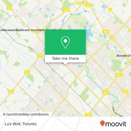 Lu's Wok, 10886 Hurontario St Brampton, ON L7A plan