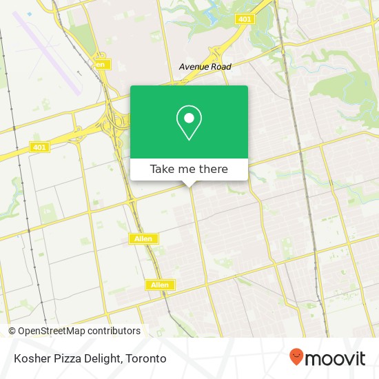 Kosher Pizza Delight, 3028 Bathurst St Toronto, ON M6B 3B6 map