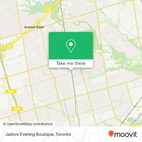 Jadore Evening Boutique, 2782 Yonge St Toronto, ON M4N 2J2 map