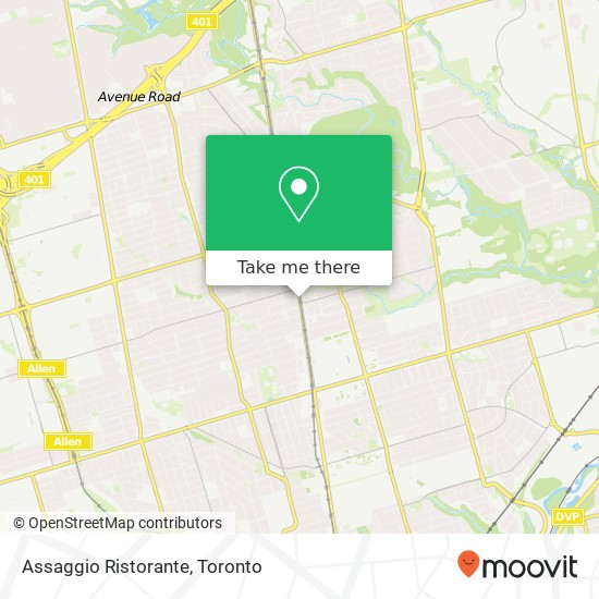 Assaggio Ristorante, 2711 Yonge St Toronto, ON M4N plan