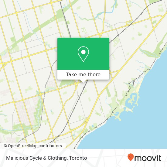 Malicious Cycle & Clothing, 3595 St Clair Ave E Toronto, ON M1K 1L8 plan