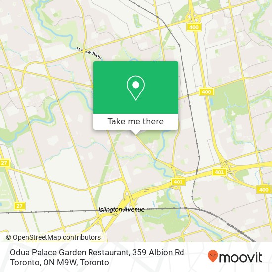 Odua Palace Garden Restaurant, 359 Albion Rd Toronto, ON M9W map