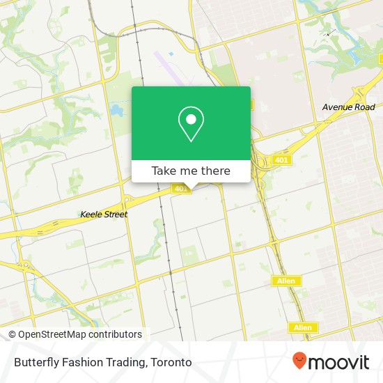 Butterfly Fashion Trading, 153 Bridgeland Ave Toronto, ON M6A map