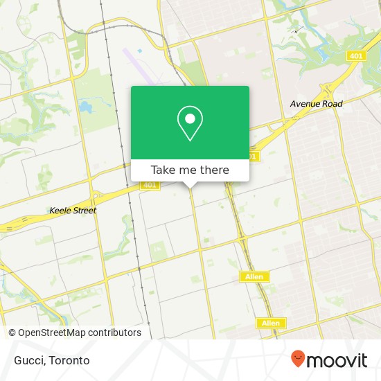 Gucci, 3401 Dufferin St Toronto, ON M6A map