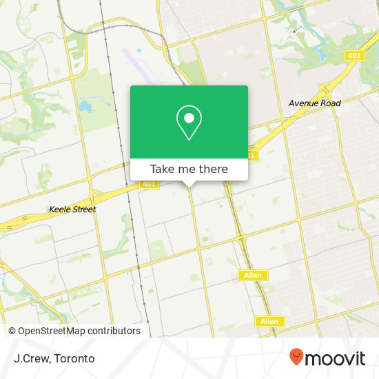 J.Crew, 3401 Dufferin St Toronto, ON M6A map