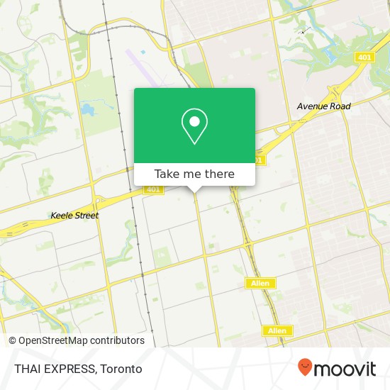 THAI EXPRESS, 3401 Dufferin St Toronto, ON M6A map