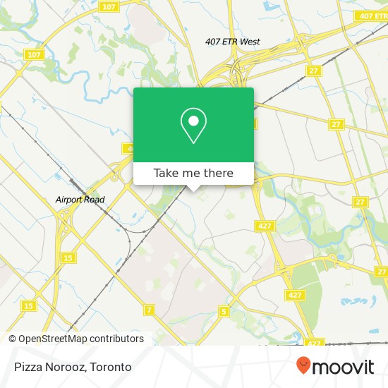 Pizza Norooz, 7633 Rockhill Rd Mississauga, ON L4T 2Z9 plan
