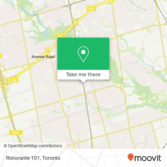 Ristorante 101, 3265 Yonge St Toronto, ON M4N 2L5 map