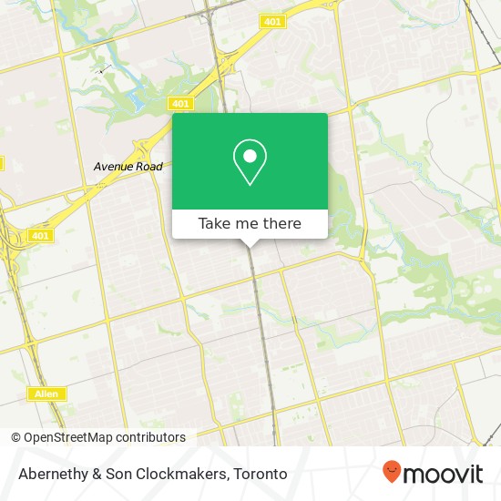 Abernethy & Son Clockmakers, 3235 Yonge St Toronto, ON M4N 2L5 plan
