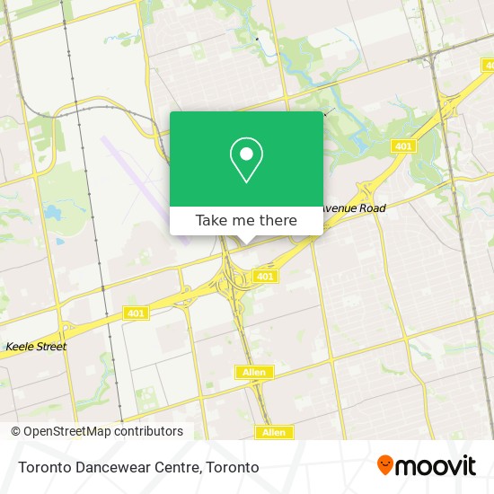 Toronto Dancewear Centre map