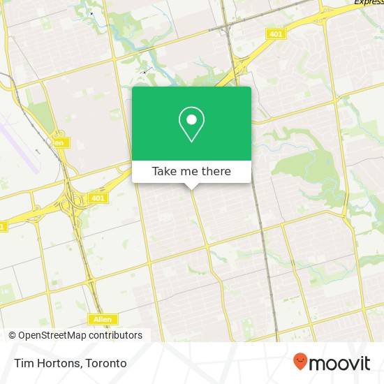 Tim Hortons, 1871 Avenue Rd Toronto, ON M5M map