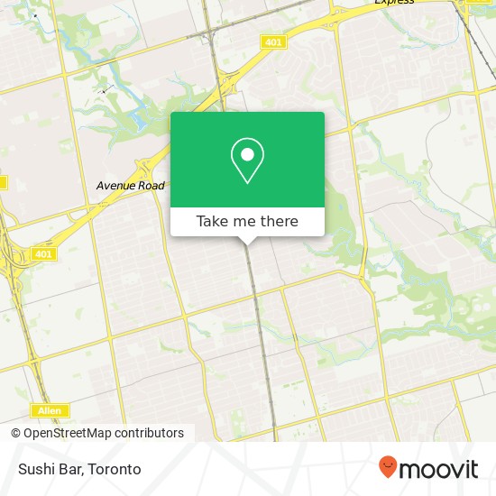 Sushi Bar, 3365 Yonge St Toronto, ON M4N 2M6 map