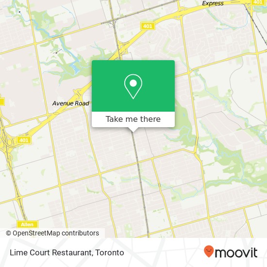 Lime Court Restaurant, 3395 Yonge St Toronto, ON M4N plan