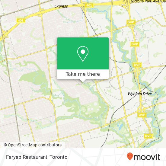 Faryab Restaurant, Lawrence Ave E Toronto, ON M3C 3H4 plan