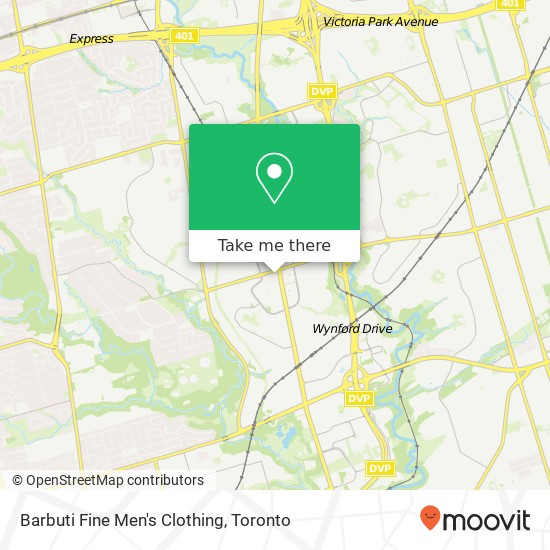 Barbuti Fine Men's Clothing, 1090 Don Mills Rd Toronto, ON M3C 3R6 plan