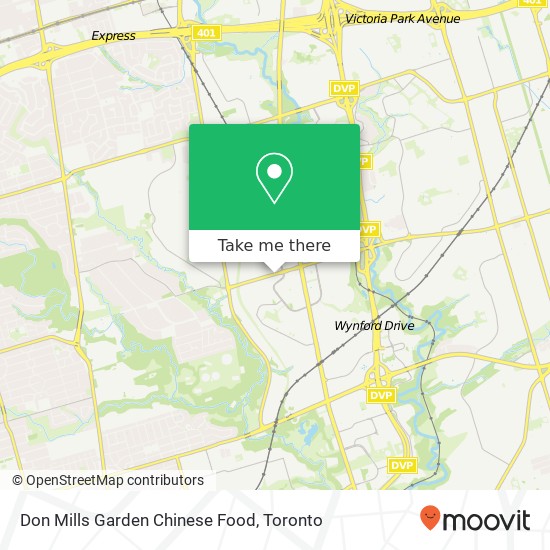 Don Mills Garden Chinese Food map