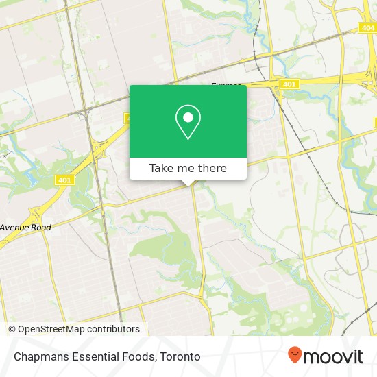 Chapmans Essential Foods, 309 York Mills Rd Toronto, ON M2L 1L3 plan