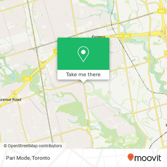 Pari Mode, 2524 Bayview Ave Toronto, ON M2L map