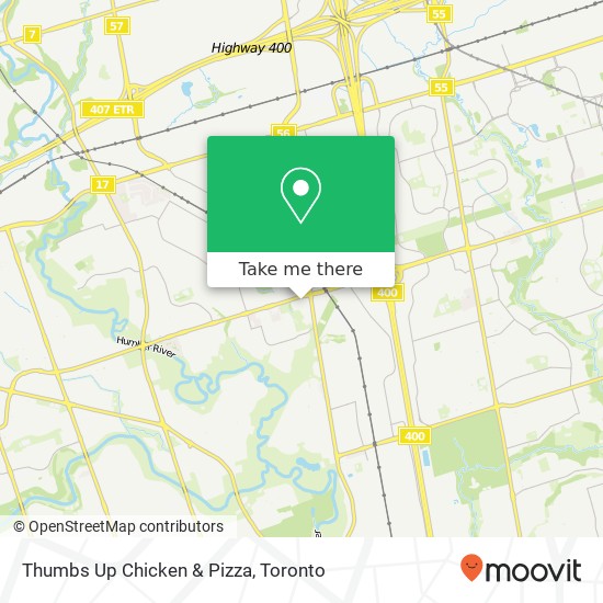 Thumbs Up Chicken & Pizza, 2389 Finch Ave W Toronto, ON M9M 2W8 plan