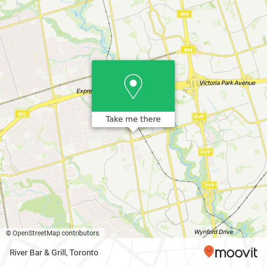 River Bar & Grill, 29 Coldwater Rd Toronto, ON M3B map
