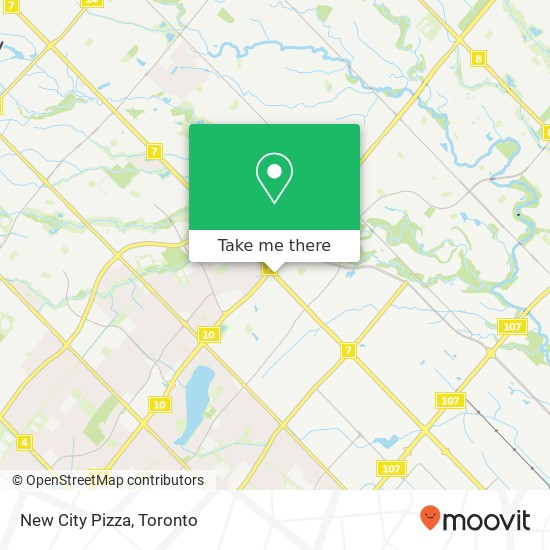 New City Pizza map