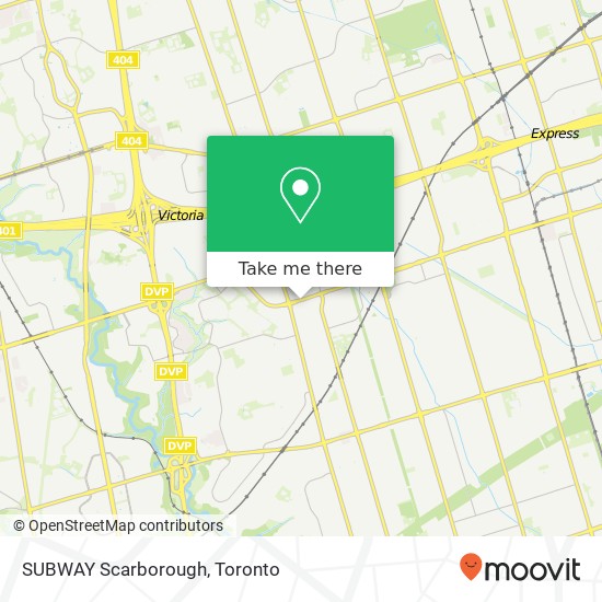 SUBWAY Scarborough, 75 Ellesmere Rd Toronto, ON M1R 4B7 plan