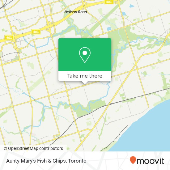 Aunty Mary's Fish & Chips, 3750 Lawrence Ave E Toronto, ON M1G map
