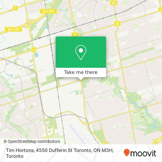 Tim Hortons, 4550 Dufferin St Toronto, ON M3H map