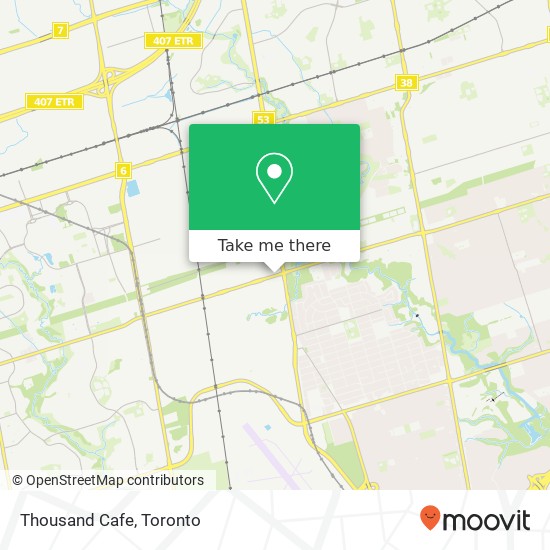 Thousand Cafe, 1000 Finch Ave W Toronto, ON M3J plan