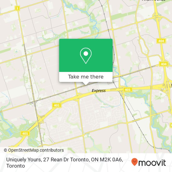 Uniquely Yours, 27 Rean Dr Toronto, ON M2K 0A6 map