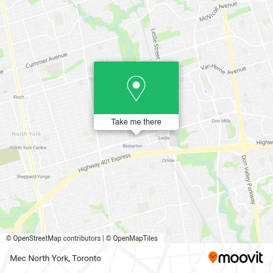 Mec North York map
