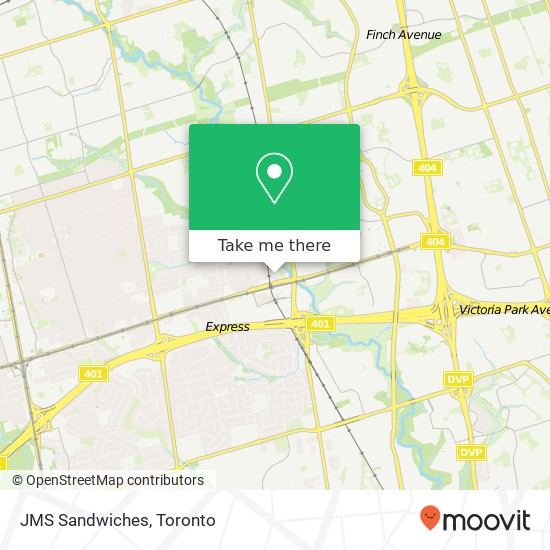 JMS Sandwiches, Sheppard Ave E Toronto, ON M2K 2S5 map