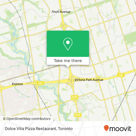 Dolce Vita Pizza Restaurant, 105 Parkway Forest Dr Toronto, ON M2J plan