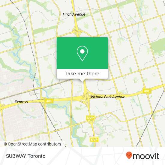 SUBWAY, 105 Parkway Forest Dr Toronto, ON M2J plan