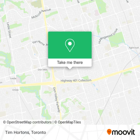 Tim Hortons map