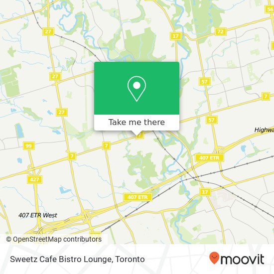 Sweetz Cafe Bistro Lounge, 5289 HWY-7 Vaughan, ON L4L 1T4 map