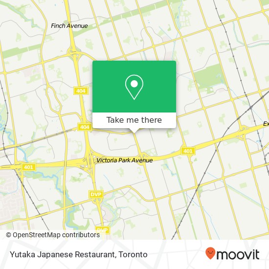 Yutaka Japanese Restaurant, 2579 Victoria Park Ave Toronto, ON M1T plan