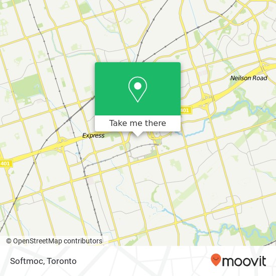 Softmoc, Toronto, ON M1P map