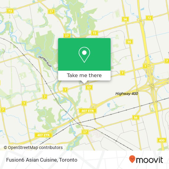 Fusion6 Asian Cuisine, HWY-7 Vaughan, ON L4L 1S6 map