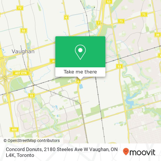 Concord Donuts, 2180 Steeles Ave W Vaughan, ON L4K map