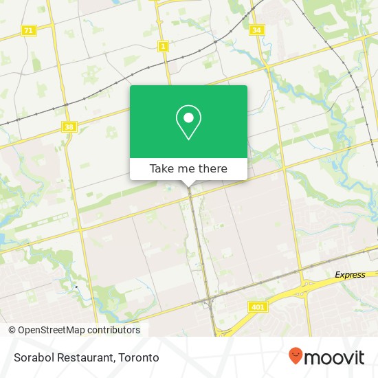 Sorabol Restaurant, 5649 Yonge St Toronto, ON M2M plan