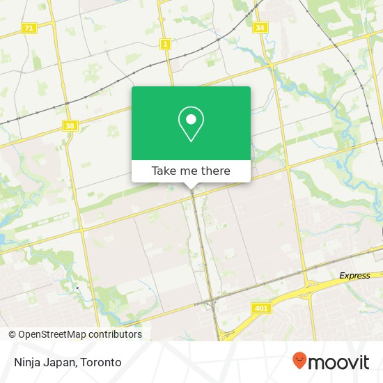 Ninja Japan, 5700 Yonge St Toronto, ON M2M plan