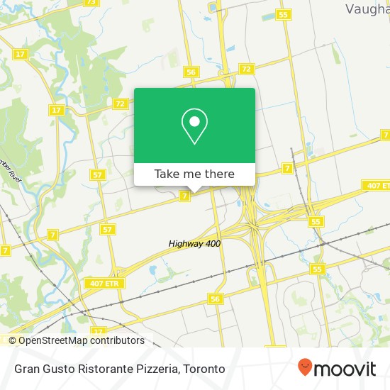 Gran Gusto Ristorante Pizzeria, 3883 HWY-7 Vaughan, ON L4L map
