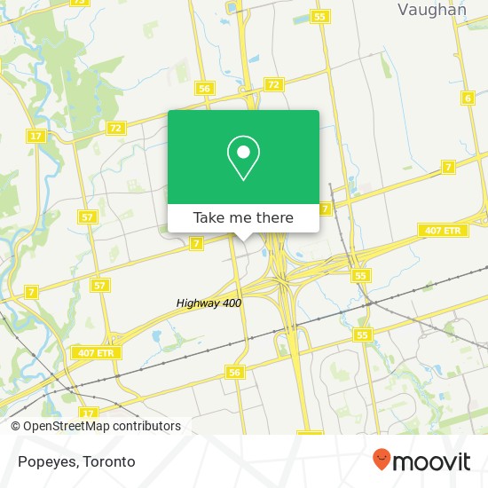Popeyes, 30 Famous Ave Vaughan, ON L4L map