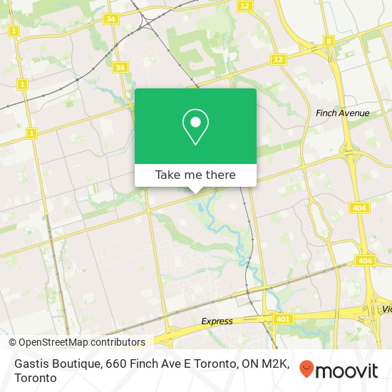 Gastis Boutique, 660 Finch Ave E Toronto, ON M2K plan