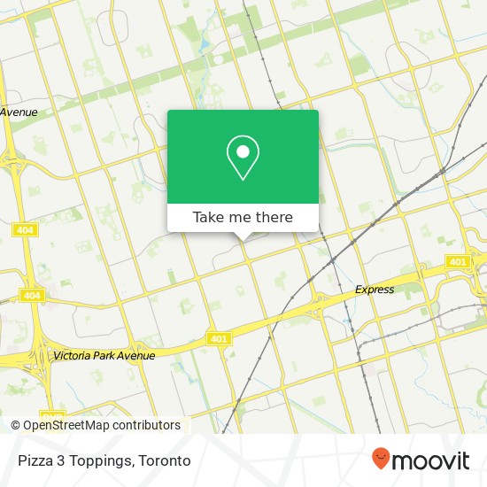 Pizza 3 Toppings, 1 Bonis Ave Toronto, ON M1T plan