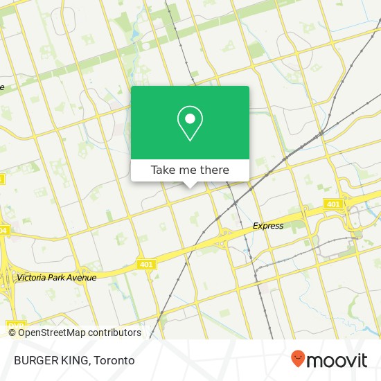 BURGER KING, 3850 Sheppard Ave E Toronto, ON M1T plan