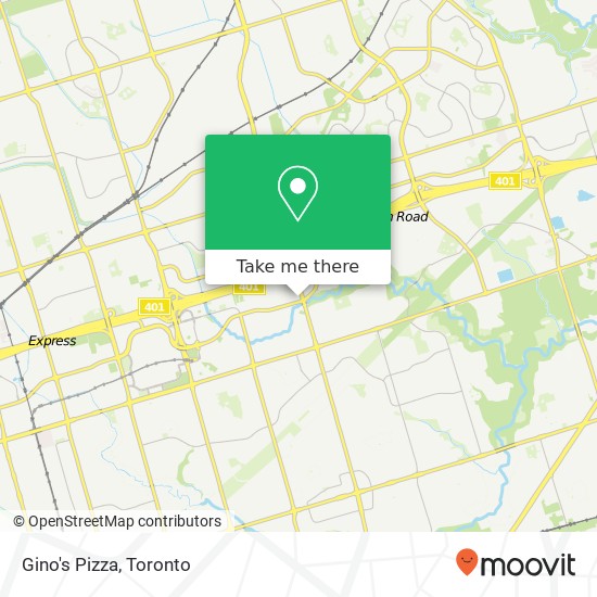 Gino's Pizza, 900 Progress Ave Toronto, ON M1H 2Z9 plan