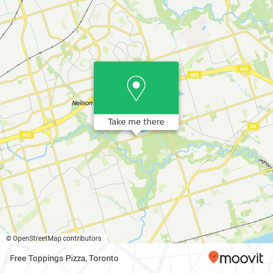 Free Toppings Pizza, 2856 Ellesmere Rd Toronto, ON M1E 4B8 map