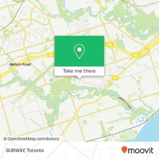 SUBWAY, 1265 Military Trl Toronto, ON M1C 1A4 map